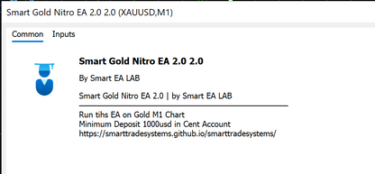 Smart Gold Nitro MT5 EA v2.0