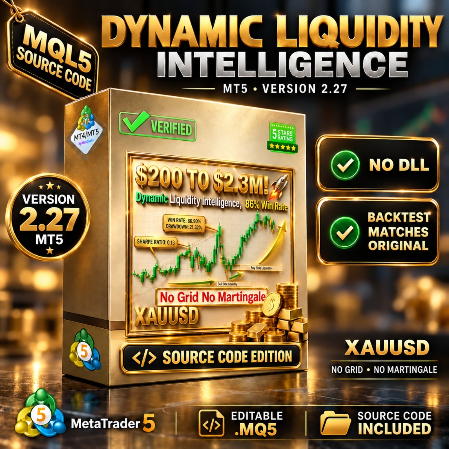 [SOURCE CODE] Dynamic Liquidity Intelligence MT5 v2.27