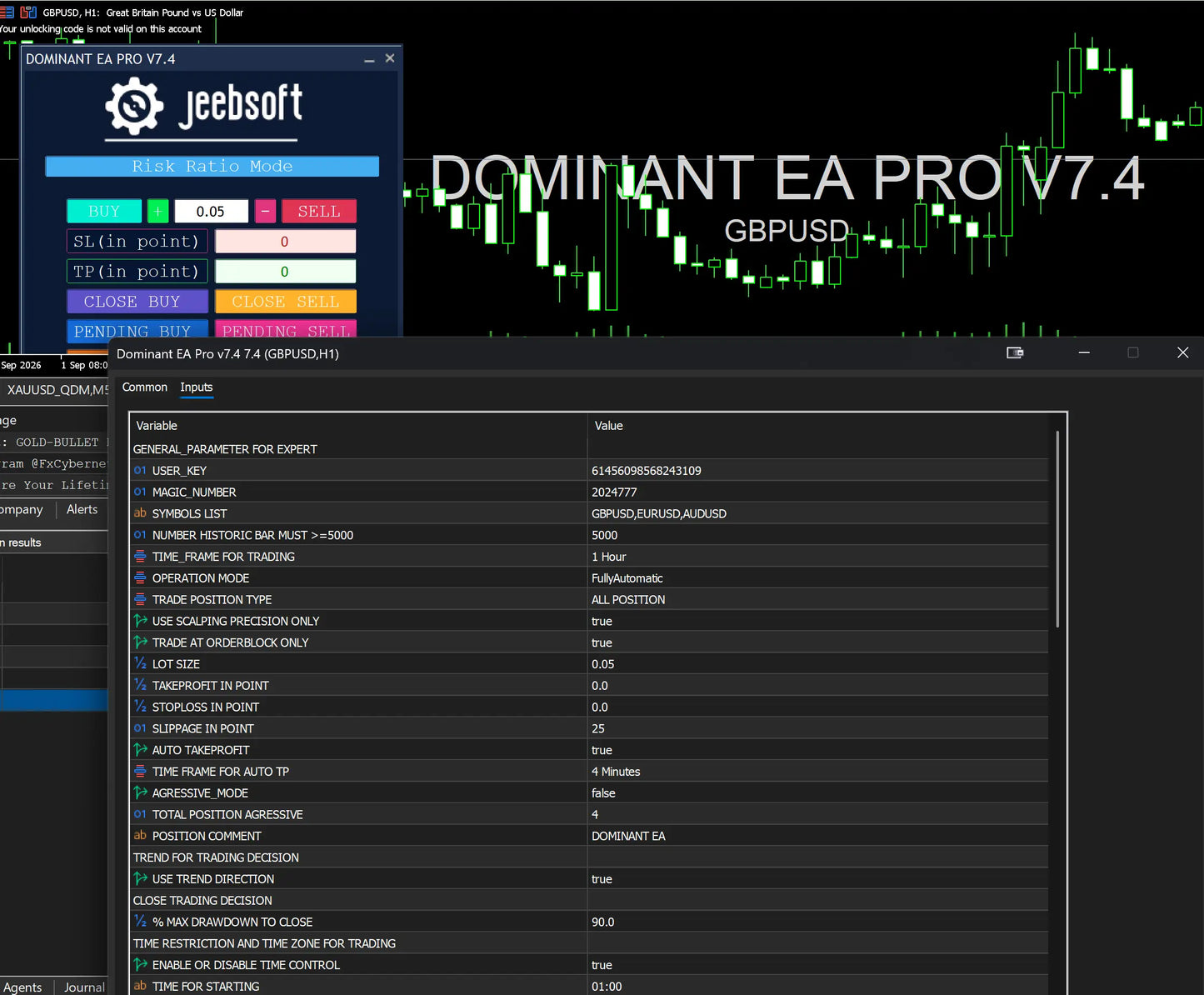 Dominant EA Pro MT5 v7.4