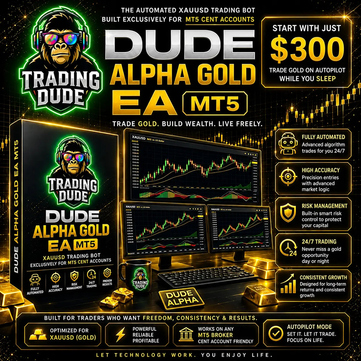 Dude Alpha Gold MT5 EA v1.42