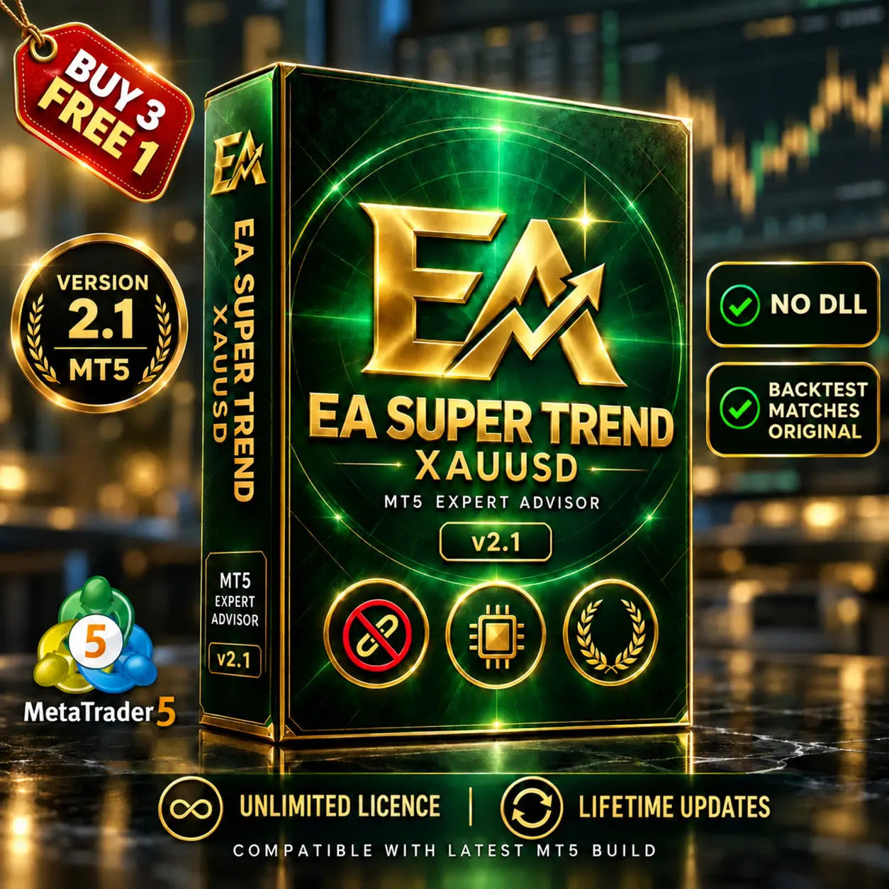 EA Super Trend XAUUSD MT5 v2.1