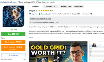 Logan MT5 EA v2.92 GROUP BUY