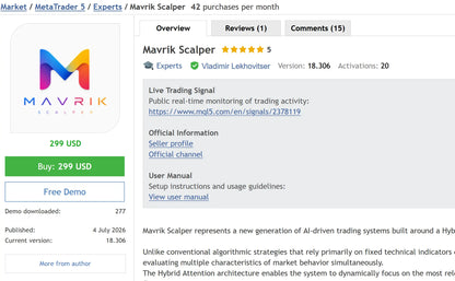 Mavrik Scalper MT5 EA