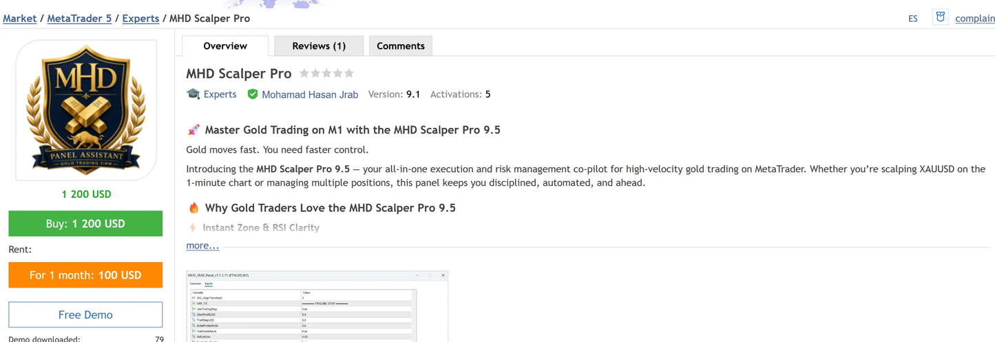 MHD Scalper Pro MT5 v9.1