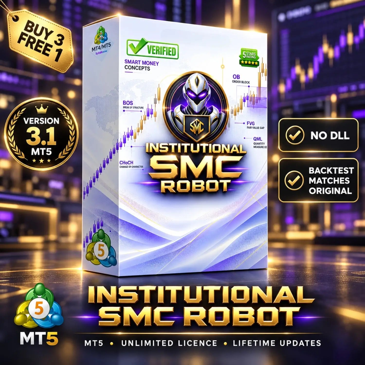 [PREORDER] Institutional SMC Robot MT5 v3.10