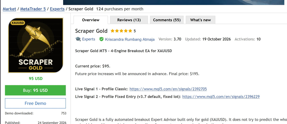 Scraper Gold MT5 v3.7