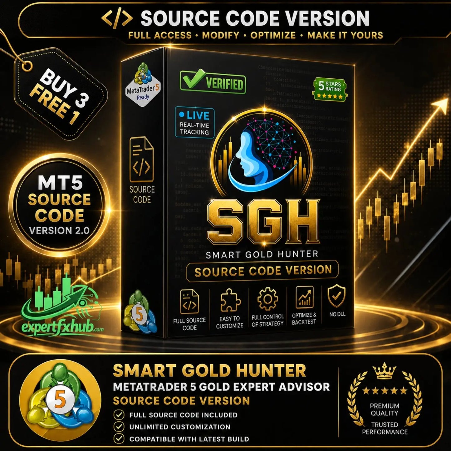 Smart Gold Hunter MT5 SOURCE CODE v2.0