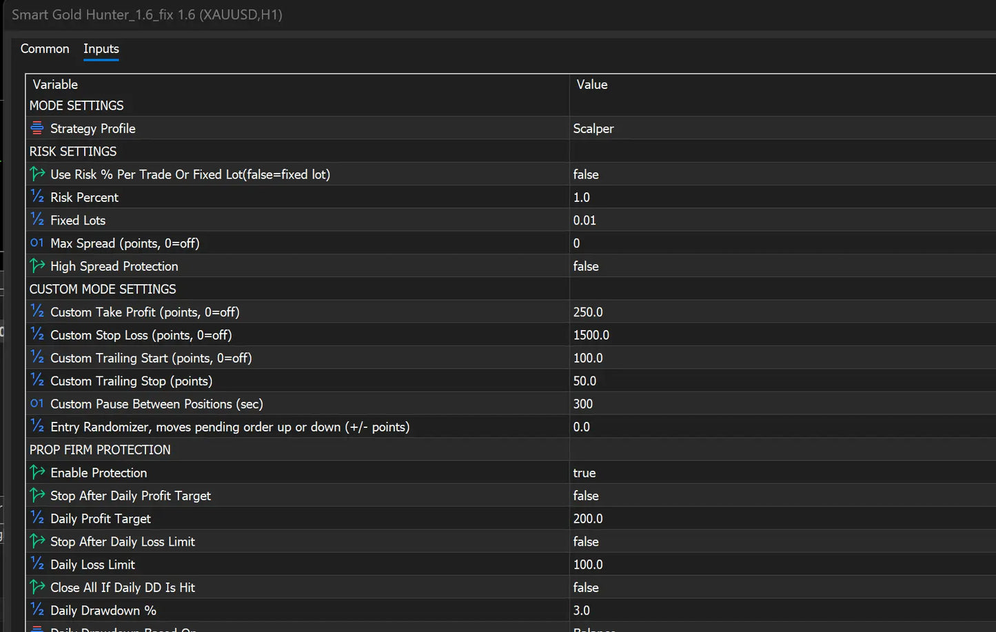 Smart Gold Hunter MT5 v1.6