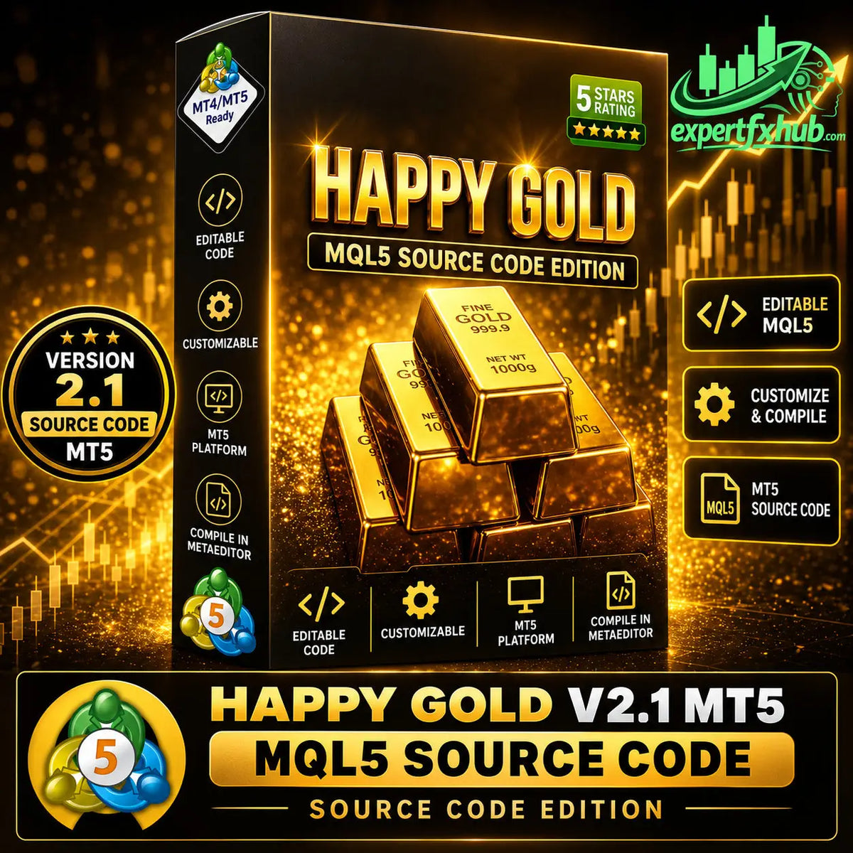 [SOURCE CODE] Happy Gold MT5 v2.1