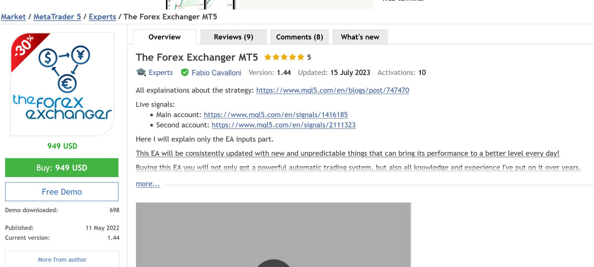 [SOURCE CODE] The Forex Exchanger MT5 v1.44