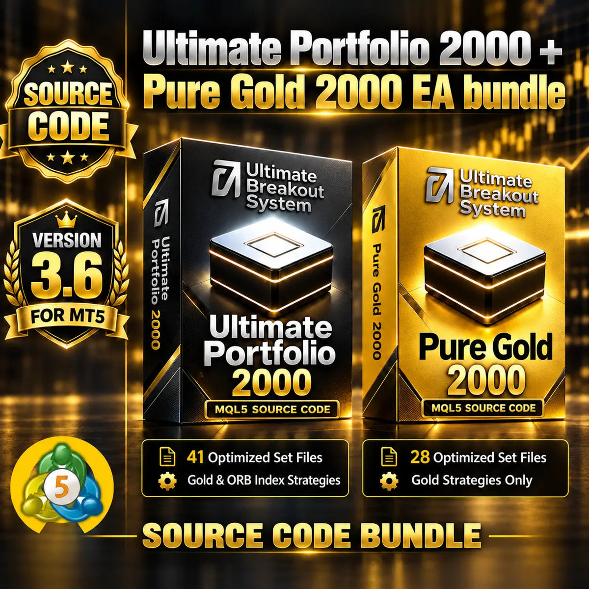 [SOURCE CODE] UBS Portfolio + Pure Gold 2000 MT5 EA v3.6