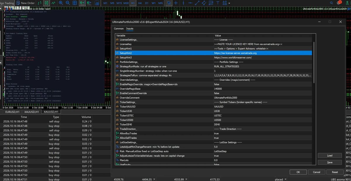 [SOURCE CODE] UBS Portfolio + Pure Gold 2000 MT5 EA v3.6