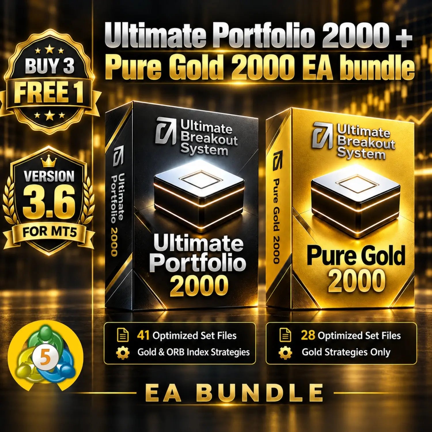 UBS Portfolio + Pure Gold 2000 MT5 EA Bundle v3.6