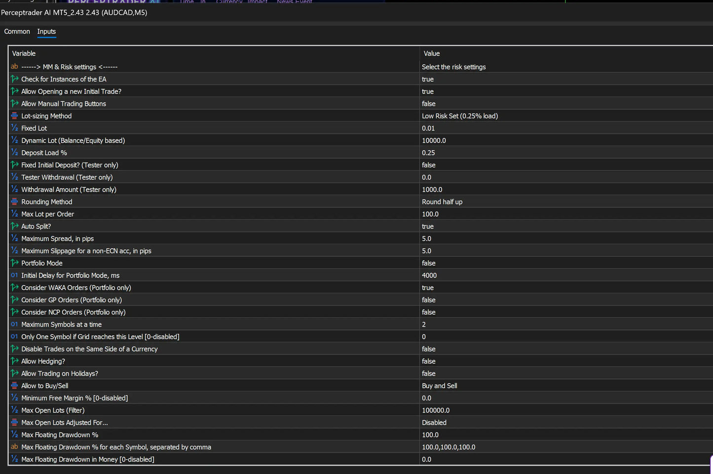 v2.43 Perceptrader AI MT5