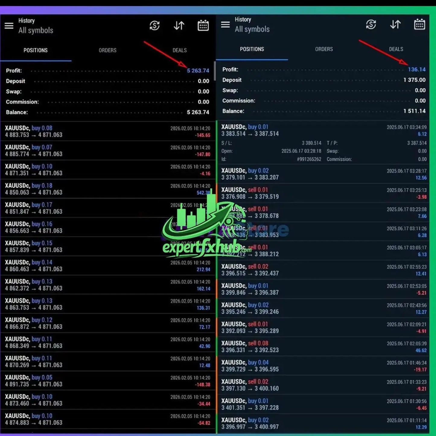 Digital trading platform interface of v4.2 btx scalper pro mt5 showing financial data and charts for market analysis