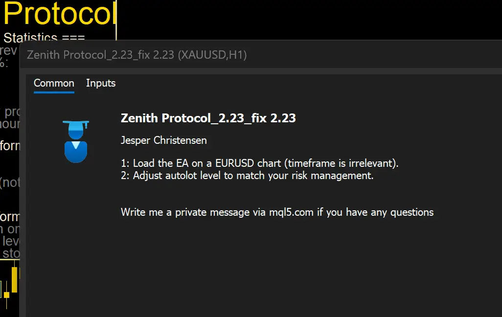 Zenith Protocol MT5 Forex EA v2.23