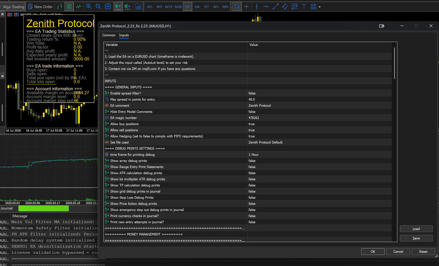 Zenith Protocol MT5 Forex EA v2.23